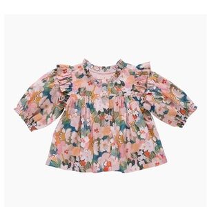 Pink Chicken Girls Kalani Floral Blouse size 8Y